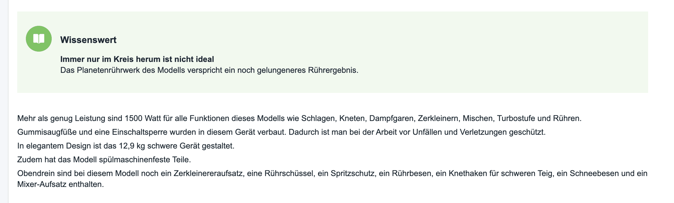 automatisch erstellte "Wissenswert" Rubrik