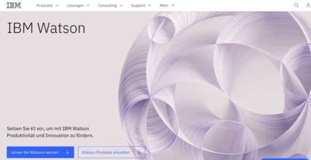 Homepage IBM Watson