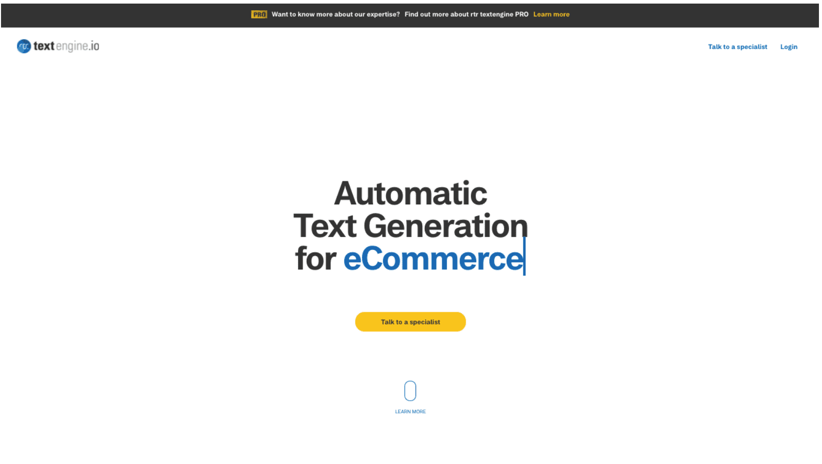 Homepage textengine.io